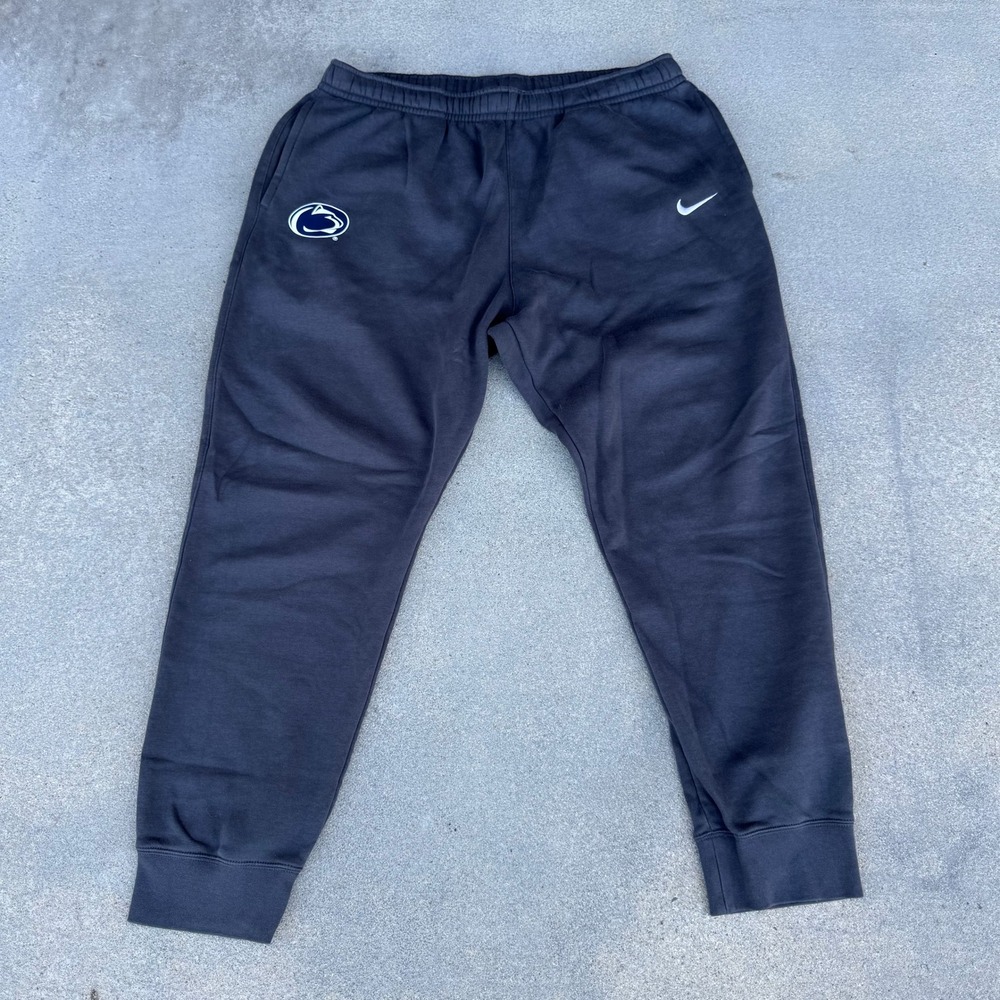 Nike Penn State Lions Navy Blue Fleece Joggers Men XL Sweatpants